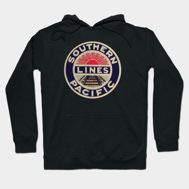 Southern Pacific Lines Railroad USA Hoodie by Midcenturydave